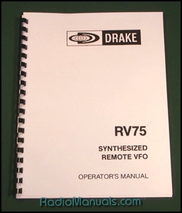 Drake RV-75 Operating Manual Drake RV-75 Operating Manual